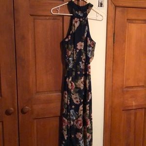 Long flowy floral dress